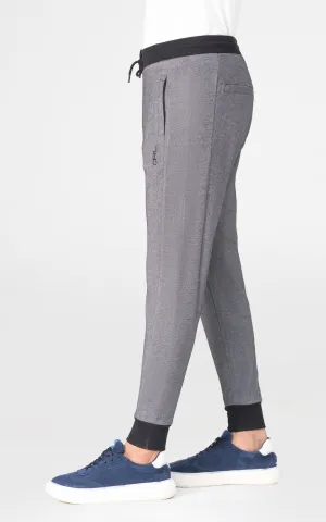 INTERLOCK JOGGER TROUSER JET BLACK MELANGE