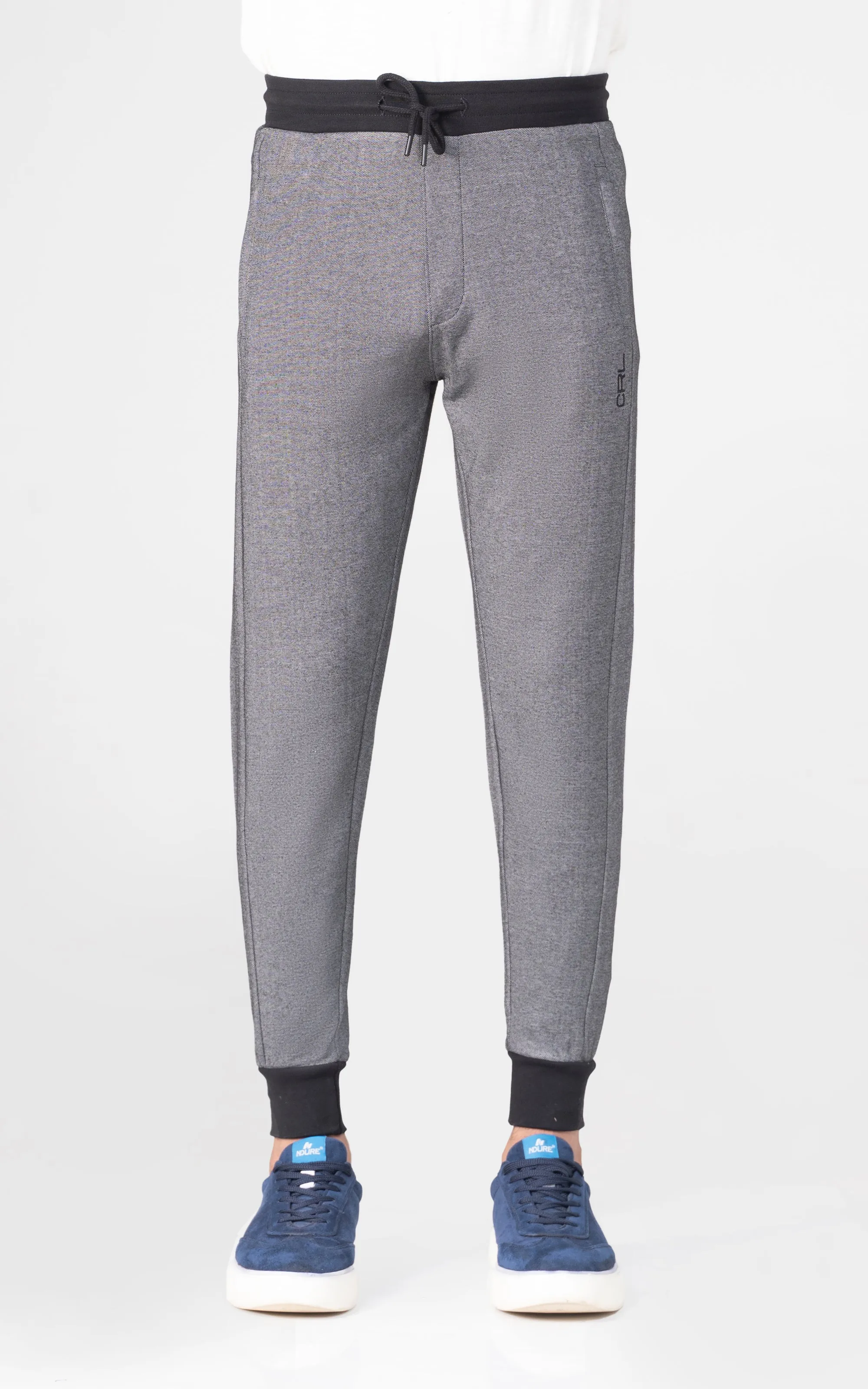 INTERLOCK JOGGER TROUSER JET BLACK MELANGE