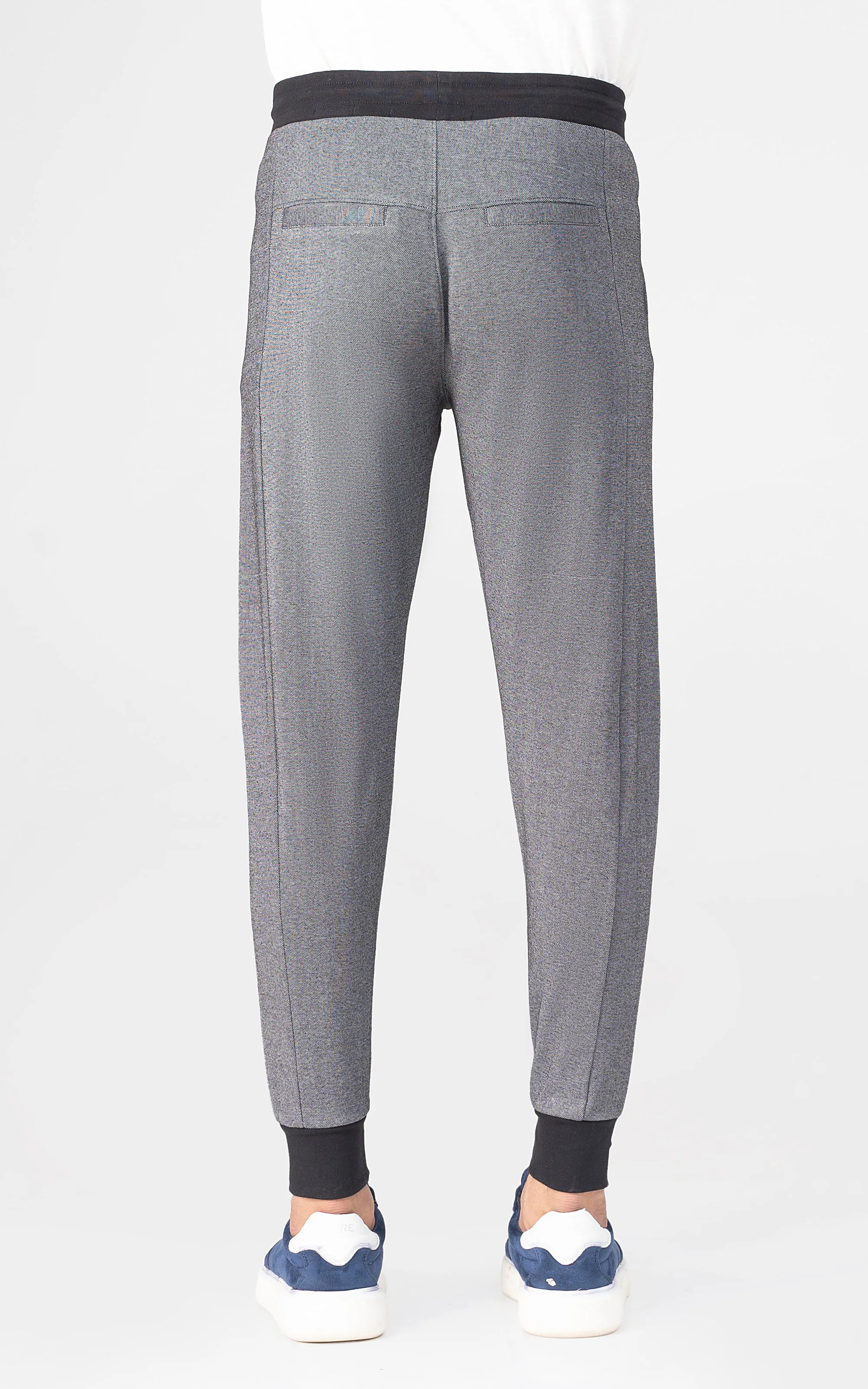 INTERLOCK JOGGER TROUSER JET BLACK MELANGE