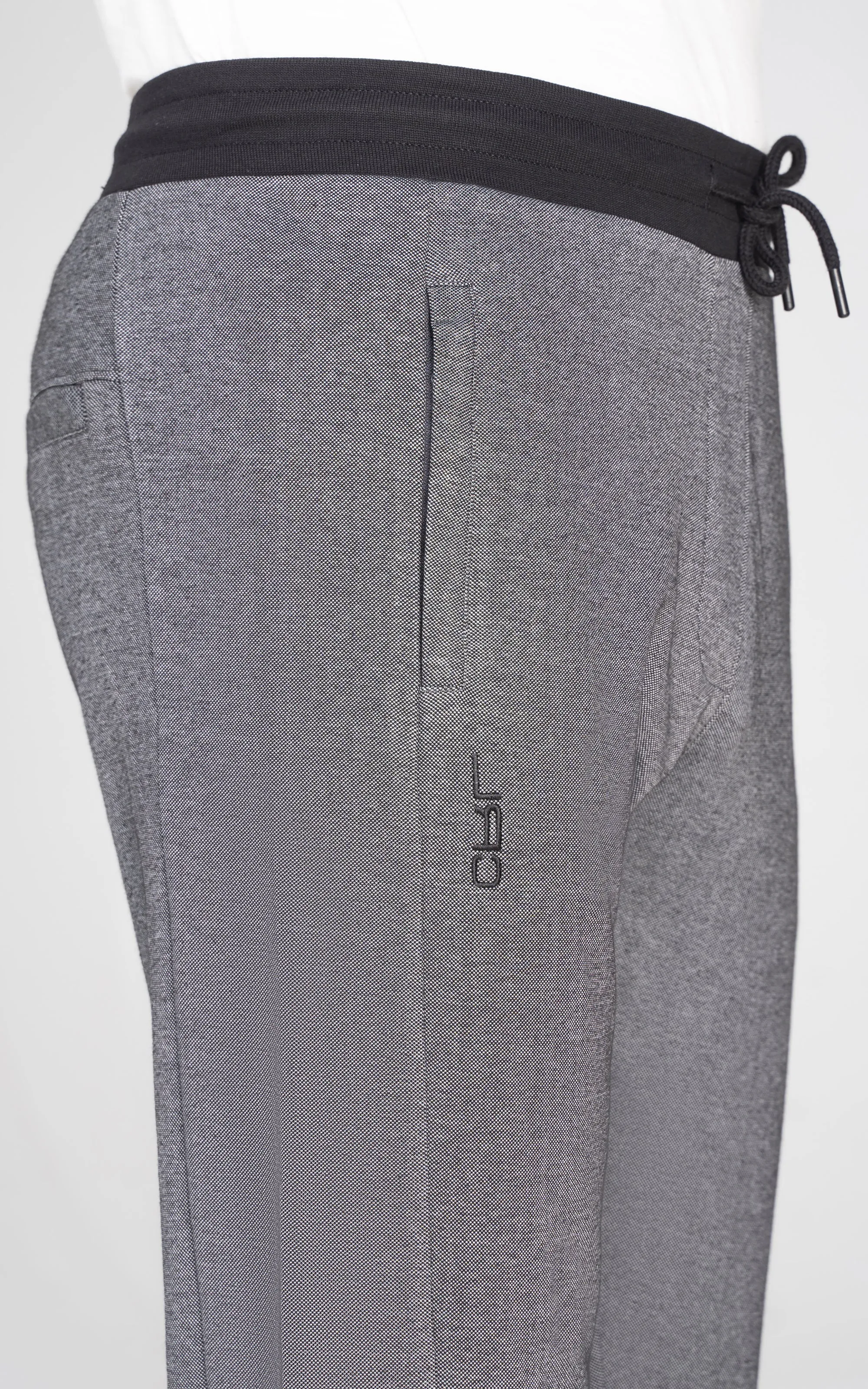 INTERLOCK JOGGER TROUSER JET BLACK MELANGE