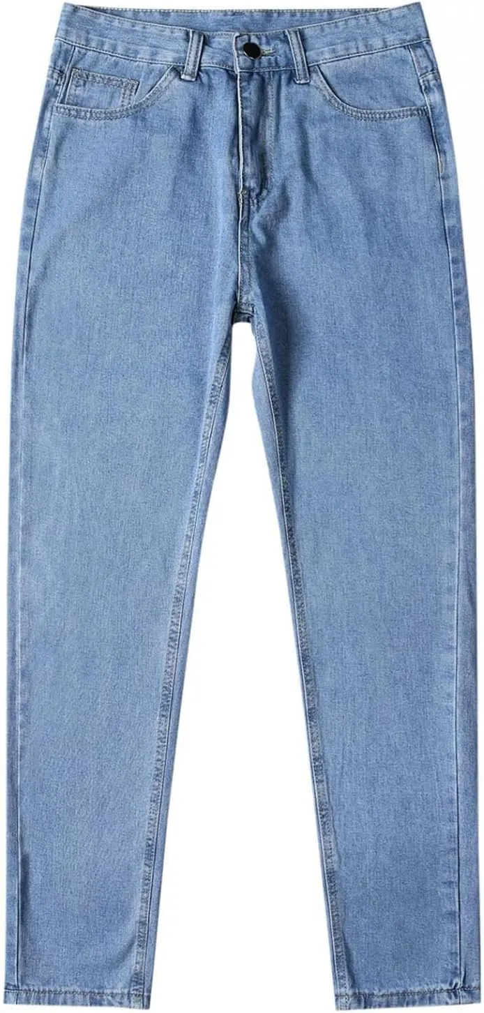 Mens Baggy Jeans Casual Wide Leg Jeans Loose Fit for Hip Hop Streetwear Straight Leg Denim Pants with Relaxed Fit