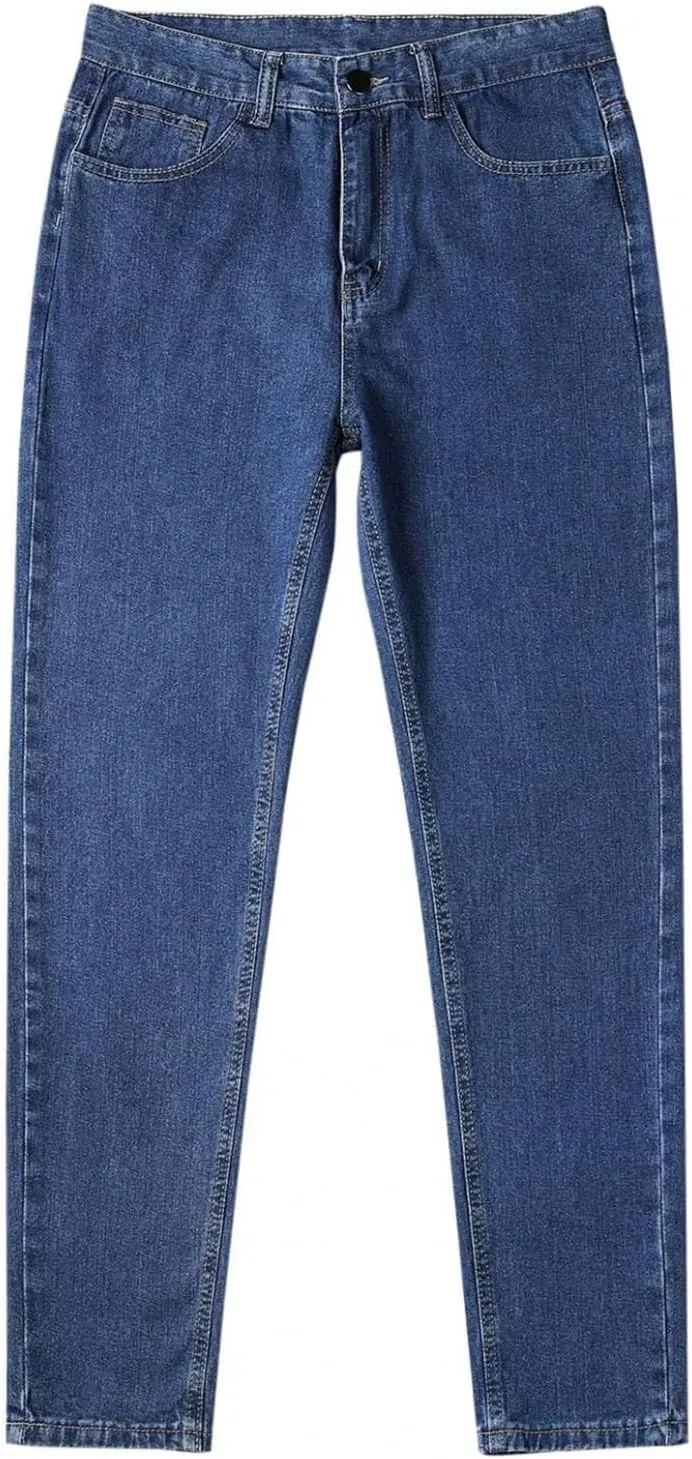 Mens Baggy Jeans Casual Wide Leg Jeans Loose Fit for Hip Hop Streetwear Straight Leg Denim Pants with Relaxed Fit