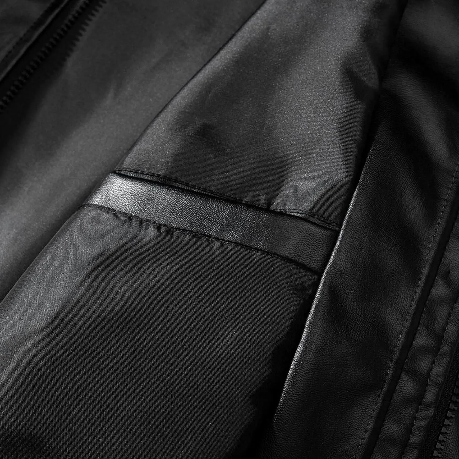 Mens Oversized Leather Jackets Zip Up Faux Bomber Jacket 90s Vintage Biker Racing Moto Jacket Coat with Pockets