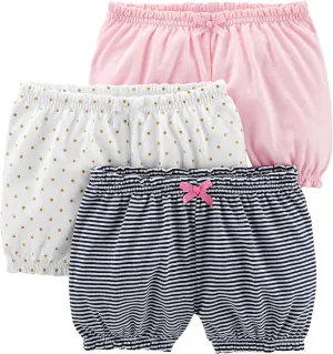 Simple Joys by Carter's Baby Girls' 3-Pack Knit Shorts