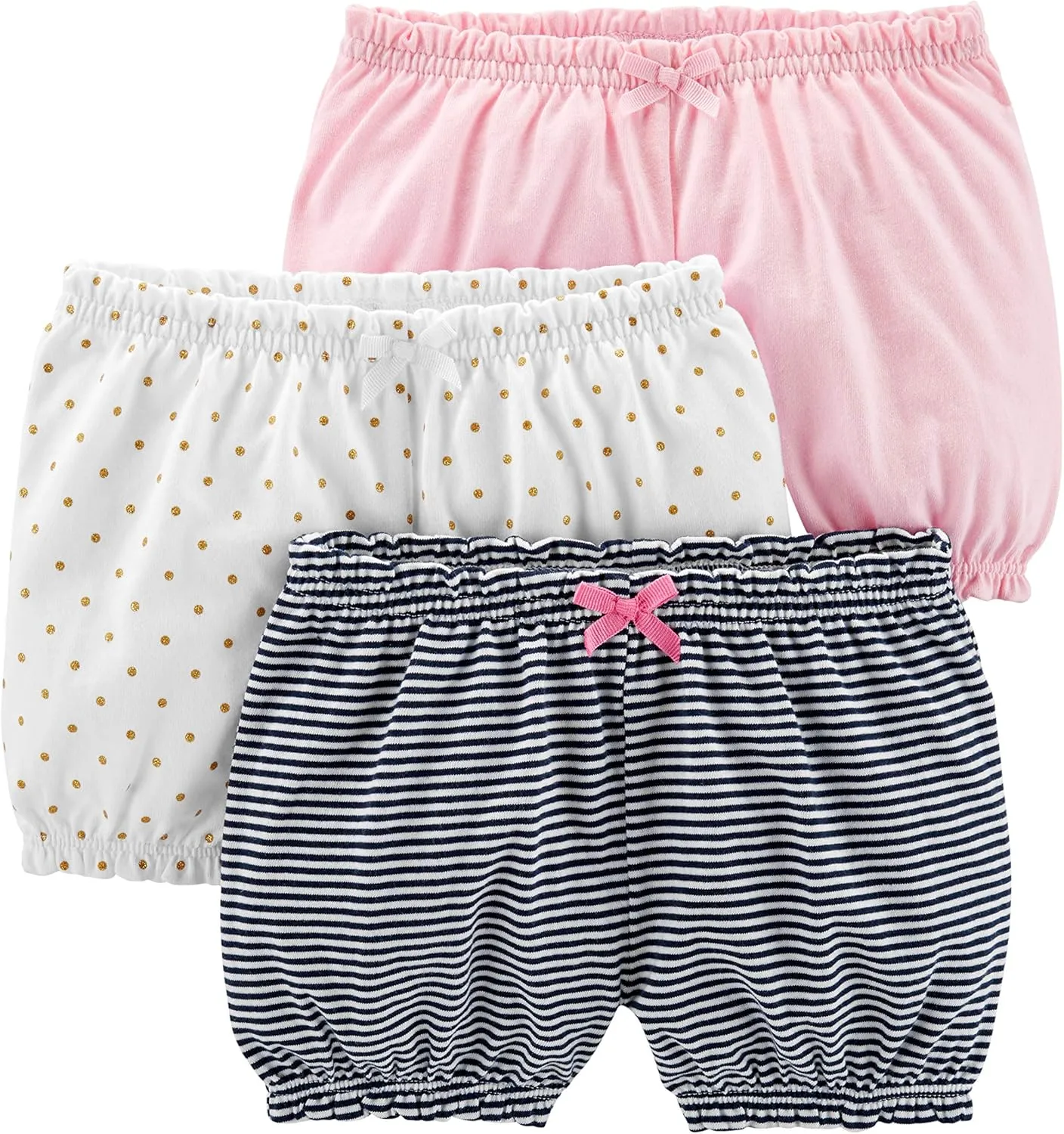 Simple Joys by Carter's Baby Girls' 3-Pack Knit Shorts