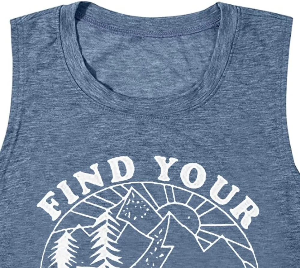 Women Find Your Road T-Shirt Cute Sayings Graphic Short Sleeve Tees Casual Round Neck Athletic Tops
