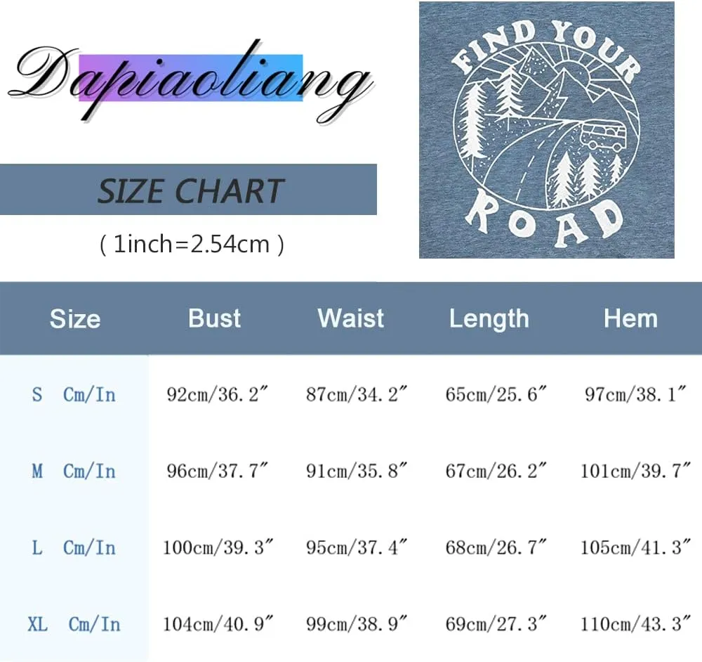 Women Find Your Road T-Shirt Cute Sayings Graphic Short Sleeve Tees Casual Round Neck Athletic Tops